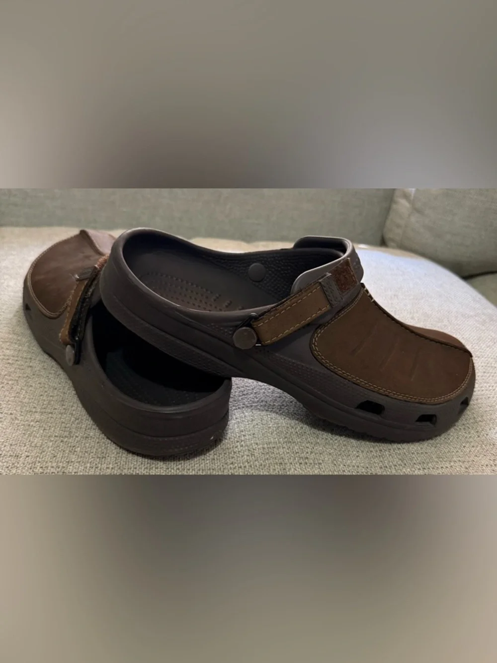 CROCS Men's Brown Slip-On Clog with Adjustable Strap